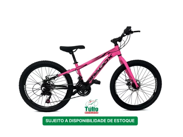 Bicicleta Aro 20 Bradox Aluminio 7 marchas com Freio a Disco